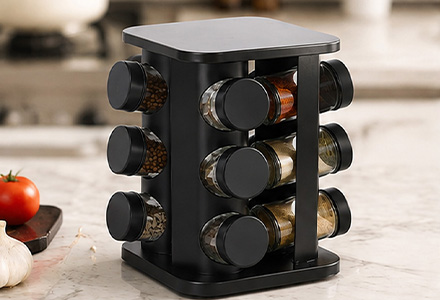 Foldable suction cup hook rack with 6 folding wall hooks, no-drill bathroom and kitchen storage with water ripple design