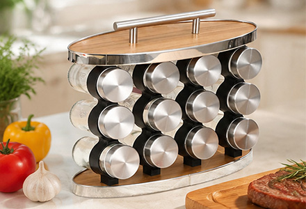 Foldable suction cup hook rack with 6 folding wall hooks, no-drill bathroom and kitchen storage with water ripple design