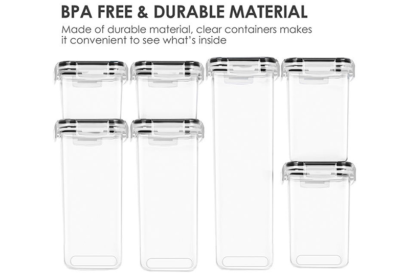 4 BPA free food storage canisters included