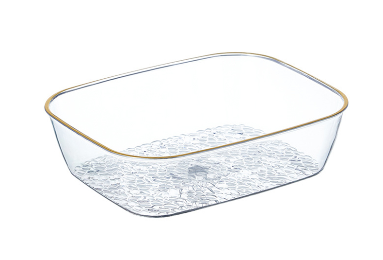 Decorative Tray with Gold Rim