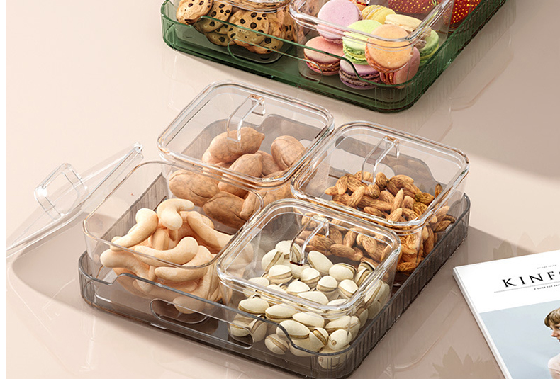 Four squares dried fruit storage box