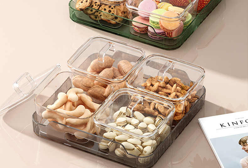 Four squares dried fruit storage box