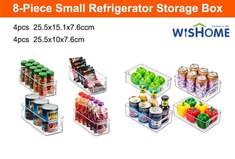 8-Piece Small Refrigerator Storage Box