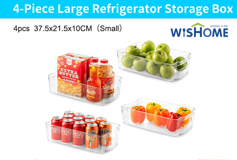 4-Piece Handle Refrigerator Organizer