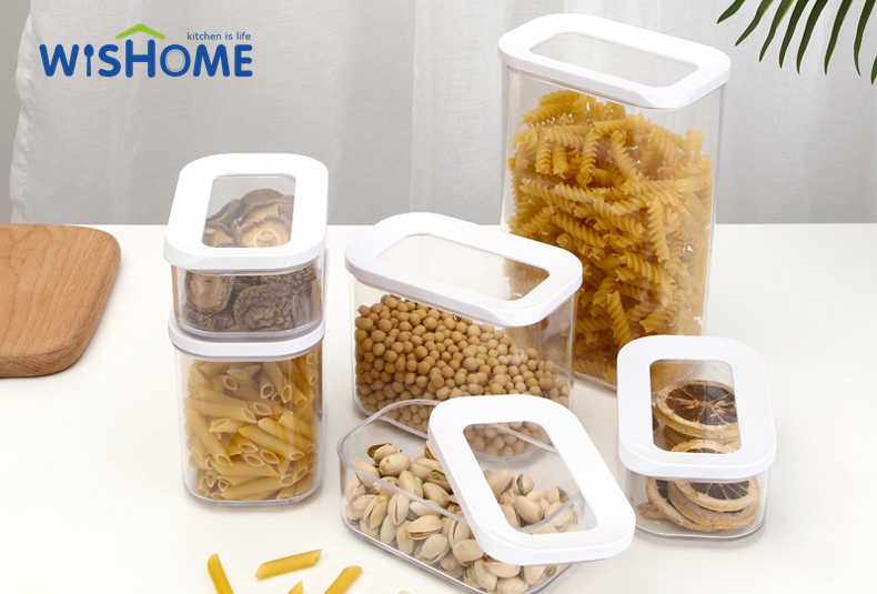 High Quality Airtight Transparency Storage Box Kitchen Food Storage Containers Skylight Jar Keep Fresh Containers