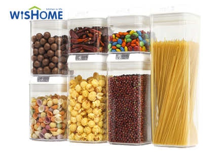 7pcs set Airtight food storage containers plastic cereal containers with airtight lids