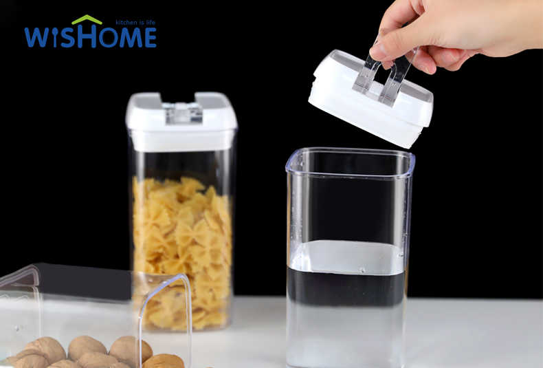 7pcs set Airtight food storage containers plastic cereal containers with airtight lids