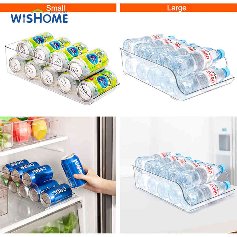 2-Piece Set ( 1Large and 1 Small )Coke Box Fridge Water Bottle Storage Dispenser Pop Soda Can Drink Storage Container