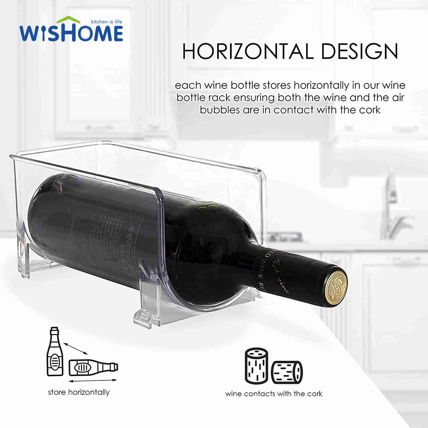 Stackable Wine Rack Standing Wine Shelf Holds Beer Pop Soda Cans