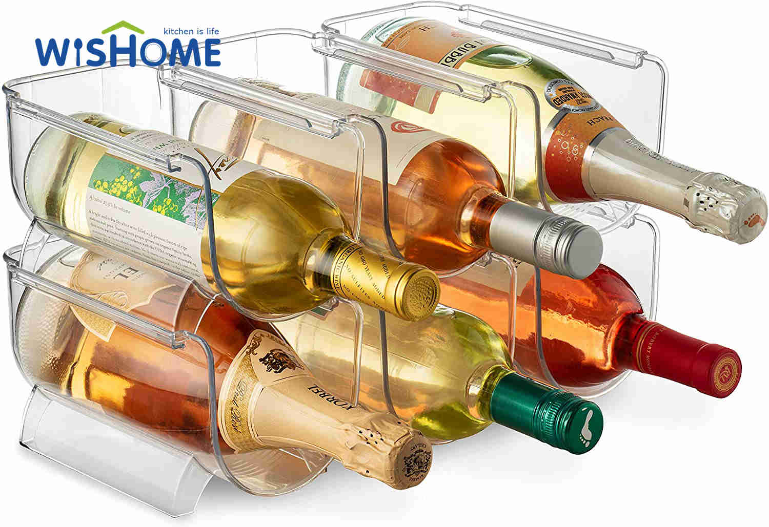 Stackable Wine Rack Standing Wine Shelf Holds Beer Pop Soda Cans