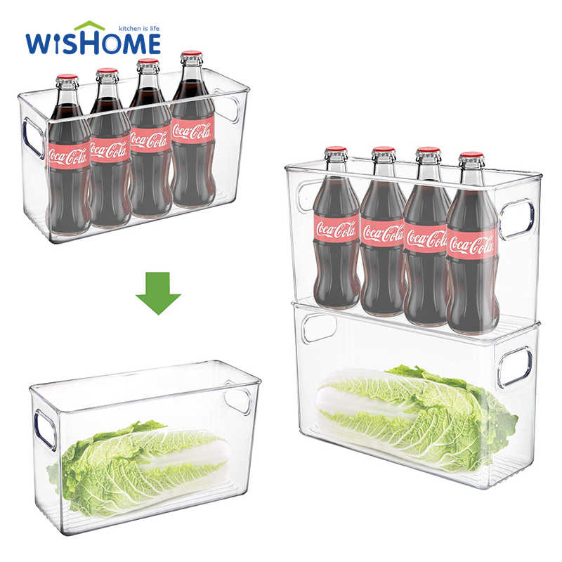 Deep Refrigerator Organizer Bins Stackable Freezer Organizer Clear Refrigerator Organizer Acrylic Fridge Bins