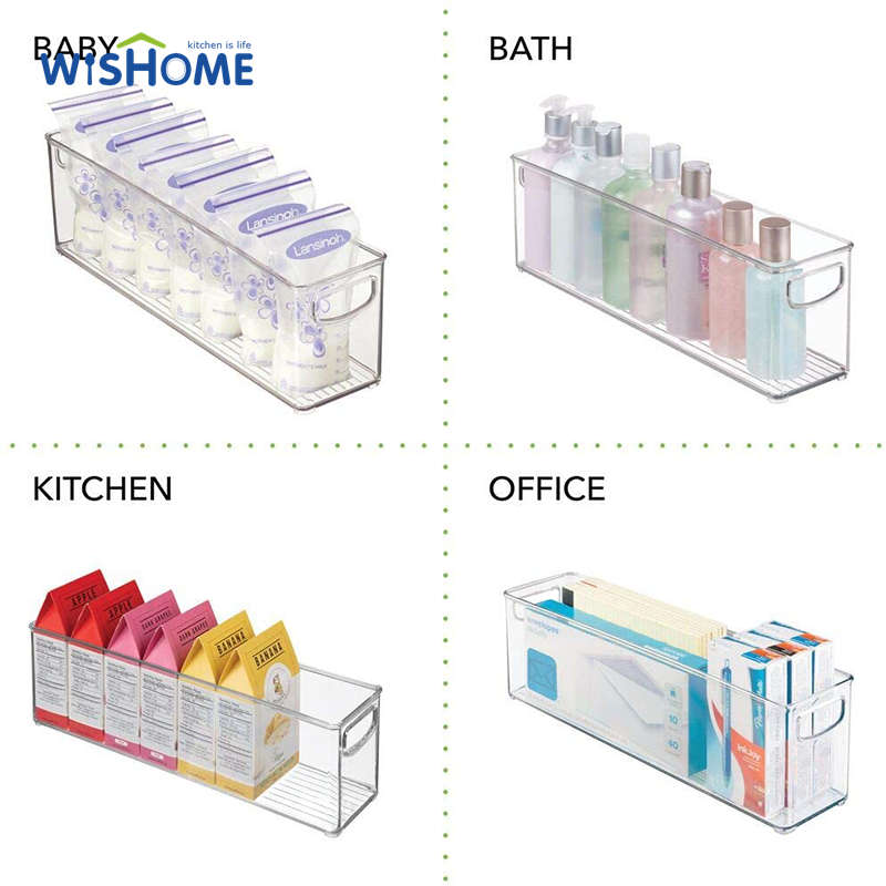 Deep Refrigerator Organizer Bins Stackable Freezer Organizer Clear Refrigerator Organizer Acrylic Fridge Bins