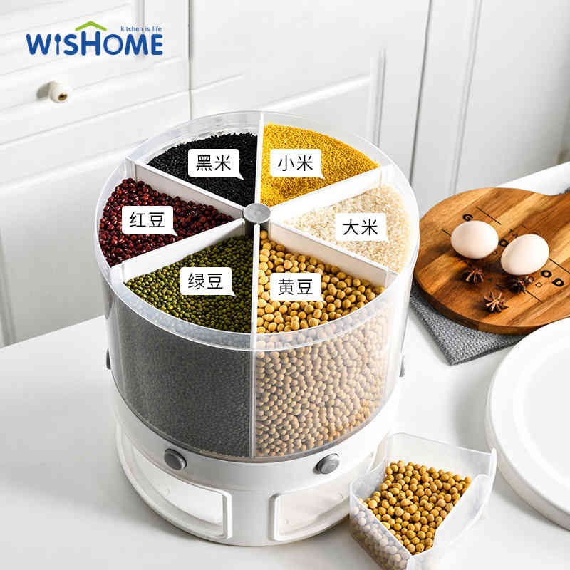 New Modern Kitchen Refrigerator Container Plastic Cooler Rotating POTS Drinking Refrigerator for Household