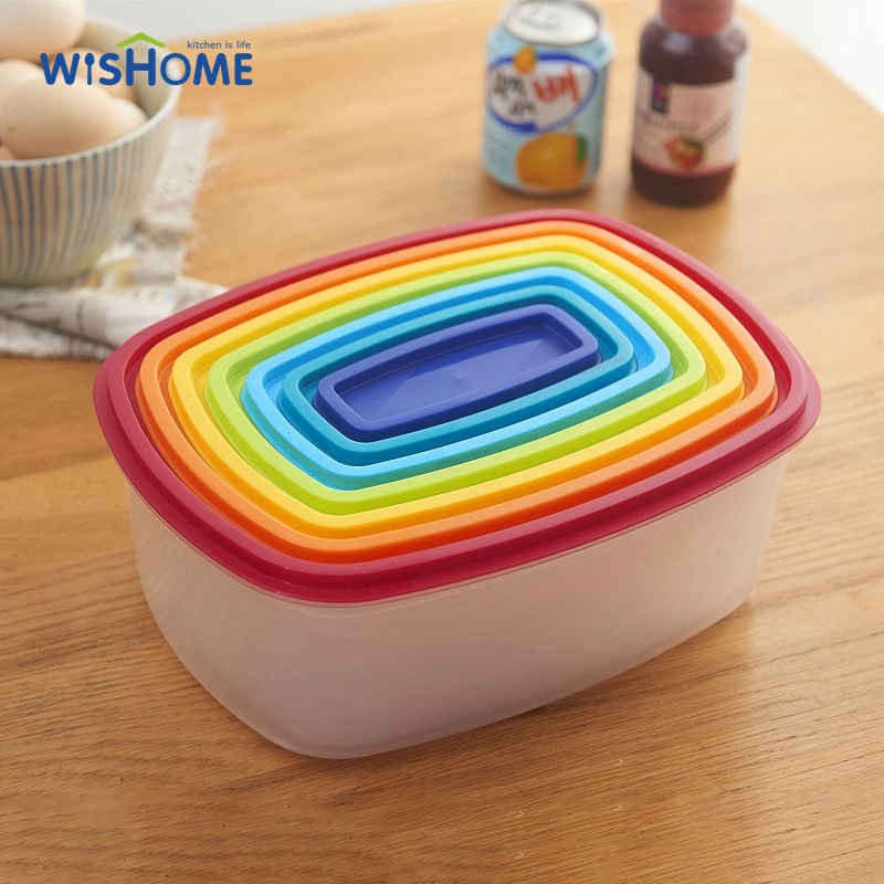 Wishome Hot Selling Food Storage Container Pantry Organization Refrigerator Fresh Kitchen Food Storage Box with Lid