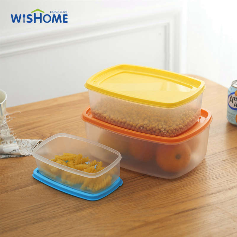 Wishome Hot Selling Food Storage Container Pantry Organization Refrigerator Fresh Kitchen Food Storage Box with Lid