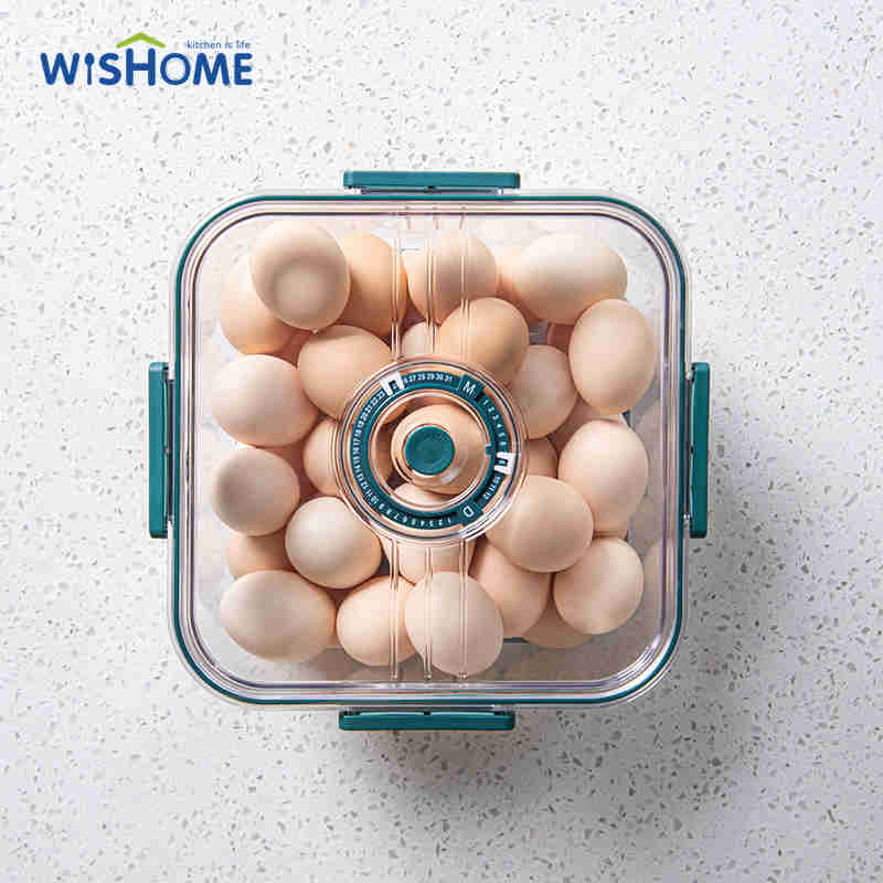 High Quality Transparent Fridge Drain Storage Box Sealed Timing Fresh-keeping Stackable Refrigerator Organizer Storage Boxes