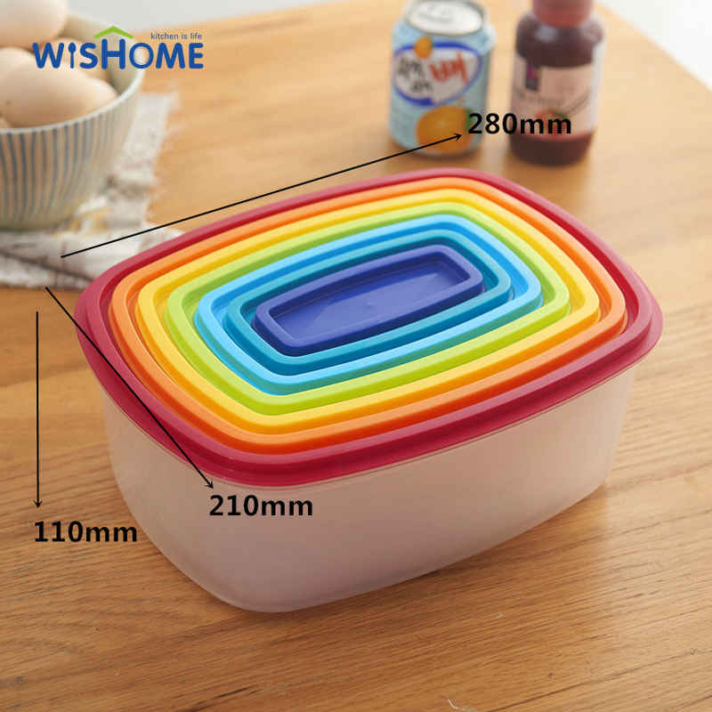 Wishome Hot Selling Food Storage Container Pantry Organization Refrigerator Fresh Kitchen Food Storage Box with Lid