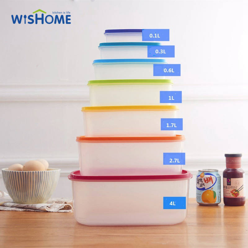 Wishome Hot Selling Food Storage Container Pantry Organization Refrigerator Fresh Kitchen Food Storage Box with Lid