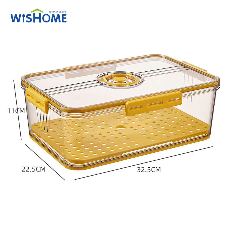 Amazon Hot Sale Transparent Fridge BPA Free Container Storage Box Crisper Refrigerator Fresh Keeping Storage Container