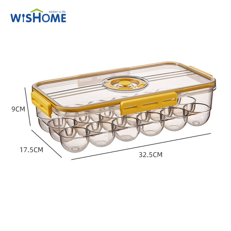 Clear Airtight Fresh Keeping 18 Egg Boxes Storage Container Freezer Storage Box Refrigerator Storage Jar Refrigerator Bins