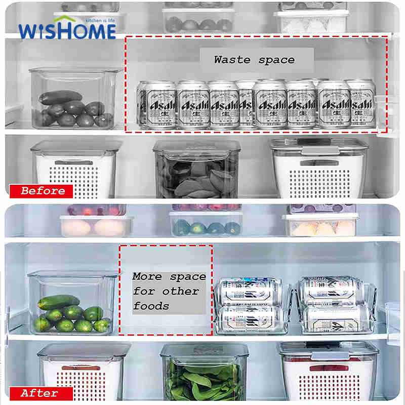 Fridge Soda Can Dispenser for Refrigerator Can Holder for Pantry Bin 2-Layer Automatic Dispensing Can Storage Organizer